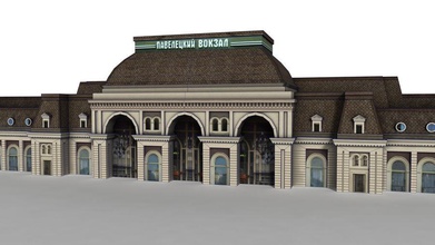 paveletskiy trainstation moscow game ready low poly 3d architecture building city government historic lower model railroad railway real station stop structure taddik time train transport unity 3d print model - Mito3D