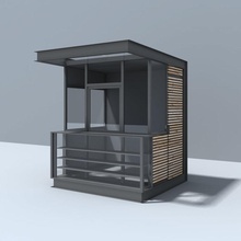 köşk 3d mimarlık kutusu dimitarognev elemanları kiosk daha düşük dergi minimal model modern gazete pavilion poly satış mağaza sokak yapısı benzersiz ward 3d print model - Mito3D