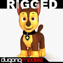 paw patrol dog 01 animal animated animation can canine cartoon character doggy dugm08 dugongmodels mascota model paws perro pets pup puppy rig setup toon 3d print model - Mito3D