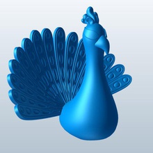 peacock v2 kukla oyuncaklar yazdırılabilir lowpoly 3d print model - Mito3D