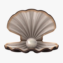 Perle-shell 3dror 3ds Tier Architektur clamshell creatrure Standard Spiel niedrigere max Modell Ozean oyster pearl poly bereit scanline Meer das sealife shell uvs vray 3d print model - Mito3D