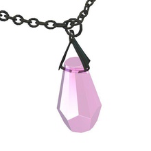 pendant gem v1 teardrop crystal necklace jewelry printable lowpoly 3d print model - Mito3D