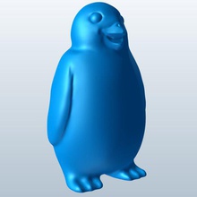 Pinguin baby glücklich, v1 Bad - Spielzeug glücklich bedruckbar ist lowpoly 3d print model - Mito3D