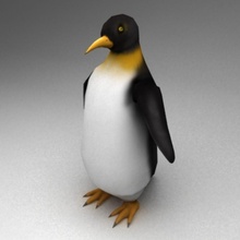 penguin rigged animal antarctic biped bird emperor farm game ice kvakling lowpoly northpole rig 3d print model - Mito3D