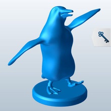 penguin v1 pingouin animaux imprimable lowpoly 3d print model - Mito3D