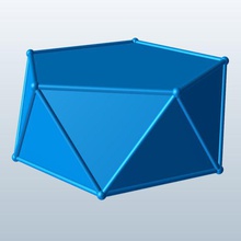 pentagonal antiprism v1 symbols geometry printable lowpoly 3d print model - Mito3D
