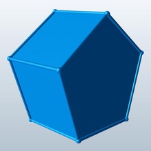 v1 beşgen prizma prism semboller geometri yazdırılabilir lowpoly 3d print model - Mito3D