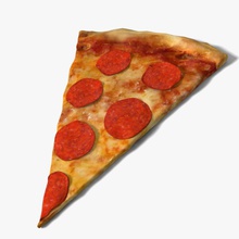 pepperoni pizza slice abramsdesign bistro cheese cinema delivery dinner fast food hut italian lunch meat model party restaurant theater tomato 3d print model - Mito3D