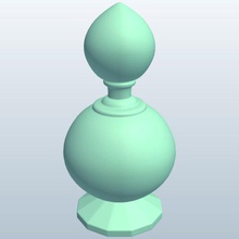 perfume bottle v1 personal care printable lowpoly 3d print model - Mito3D