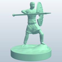 persan warriorsthrusting lance v1 le les guerriers d'estoc la personnes imprimable lowpoly 3d print model - Mito3D