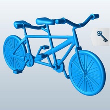 persona tandem bicicletta v2 2person in mezzi di trasporto stampabile lowpoly 3d print model - Mito3D