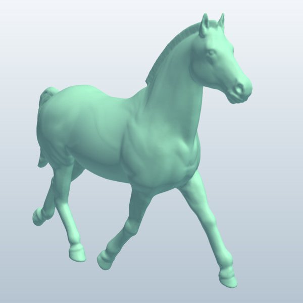 caballo peruano de paso, al trote v1 paso el pose a los animales imprimible lowpoly 3D print model - Mito3D
