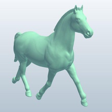 peruvian paso horse trotting v1 pose animals printable lowpoly 3d print model - Mito3D