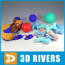 jouets pour animaux de compagnie jeu 3drivers 3dr118 l'accessoire animal os canine cat chien la souris les en plastique ensemble boutique l'approvisionnement jouet 3d print model - Mito3D
