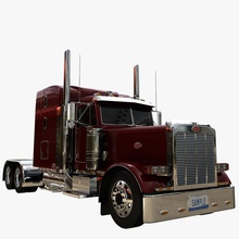 peterbilt 379 truck 18 1994 1995 1996 359 3degestar american cargo delivery freight heavy lorry model move rig semi tractor trailer vehicle wheeler 3d print model - Mito3D