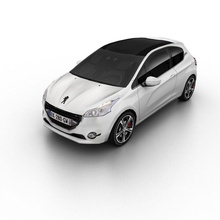 peugeot 208 2013 2012 2014 3 car city door euro france hatch hatchback lower lowpoly model poly ready real sedan taurus x time traffic transport vehicle white 3d print model - Mito3D