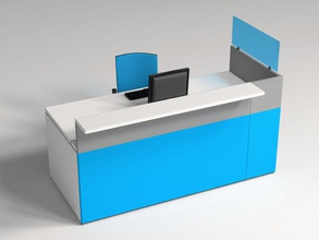 philo desk 3ds alea atreo benallal c4d counter furnishings furniture model obj office reception table 3d print model - Mito3D