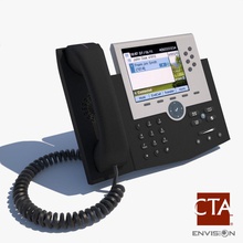 de telefone ae cisco comerciais cabo alimentação cta secretária eletrônica mobiliário móveis ip modelo office a recepção 3d print model - Mito3D