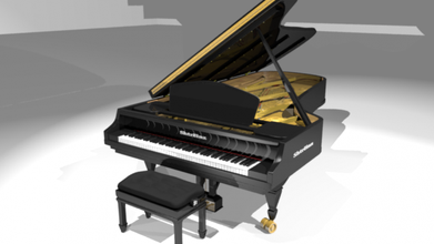 piano musical instrument 3d print model - Mito3D