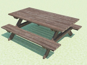 picnic table 2 architecture bench elements furnishings furniture grfxlab model outdoor texture wooden 3d print model - Mito3D