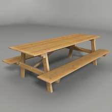 picnic table 3ds amusement architecture bench elements exterior fbx food furnishings furniture garden guntarslv home house max model obj outdoors parking public wood wooden yard 3d print model - Mito3D
