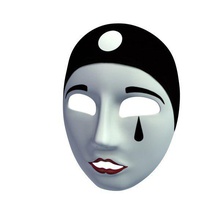 pierrot maskesi v1 maske giyim yazdırılabilir lowpoly 3d print model - Mito3D