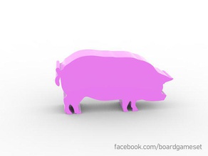 Schwein Figur token agricola seine board Spiel - Zubehör 3d print model - Mito3D