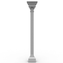 1 pilaster mimari mimarlık bdcat sermaye klasik sütun Korint Dor ele elemanları Flüt Yunan iyonik mermer model pillar Kaide Roma tapınaklar 3d print model - Mito3D
