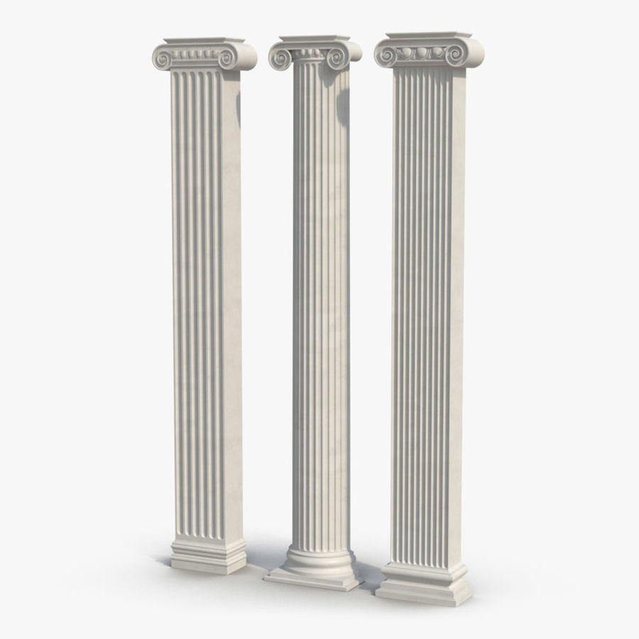 pilasters ionic greco roman set 3d molier ancient antique architecture capital classic collection column decorative elements greek history international model order pilaster pillar retro vintage 3D print model - Mito3D