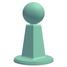 pillarsphere v1 pilastro sfera il trofeo statue busti stampabile lowpoly 3d print model - Mito3D