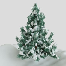 Kiefer, Schnee bigviceroy die Büsche Weihnachten evergreen Blume Wald gras Landschaft Modell Kiefer pinetree pflanze Baum vegetation vine 3d print model - Mito3D