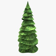 pine tree v2 plants wildlife printable lowpoly 3d print model - Mito3D
