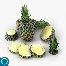 l'ananas la banane brésil chef de cuisine noix coco couleur cuits dendrobyte saveur les aliments fruits santé mangue modèle naturel l'usine salade secoue tropical vitamines 3d print model - Mito3D