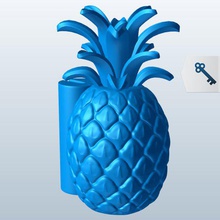 pineapple v1 bike spoke clip toys printable lowpoly 3d print model - Mito3D