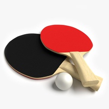 racchette da ping pong abramsdesign palle nero attrezzature modello pagaia il racchetta red set sport tabella tennis legno 3d print model - Mito3D