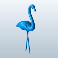 pinkflamingo v1 cor-de-rosa flamingo animais printable lowpoly 3d print model - Mito3D