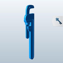 chiave a tubo v1 il inglese strumenti attrezzature stampabile lowpoly 3d print model - Mito3D