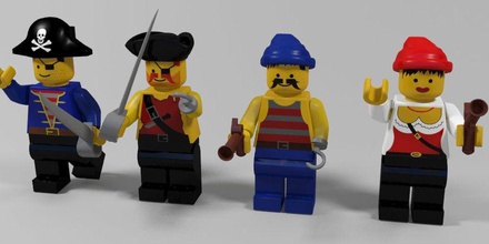 pirati dei personaggi lego 3d carattere collezione essezeta uomo modello pirata giocattolo 3d print model - Mito3D