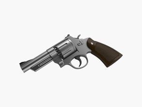 pistola revolver 3d aca 3ds braccio barile proiettile calibro colt di combattimento fuoco gioco la mano alta max il metallo modello regolare girevole breve shut piccola smith l'arma wesson 3d print model - Mito3D
