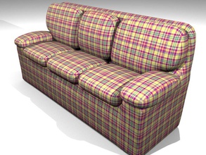 plaid couch cheap fightingtarpon furnishings furniture live lounger room sofa 3d print model - Mito3D