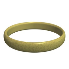 plain thin gold-Armband v1 Dünn gold - Armband Schmuck bedruckbar ist lowpoly 3d print model - Mito3D