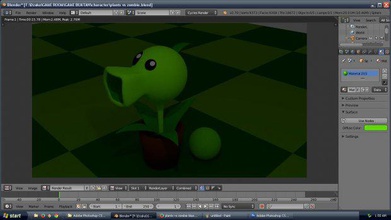 piante vs zombie verde la pianta 3d print model - Mito3D