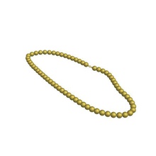 plastik v1 necklacemedium Boncuklu kolye takı yazdırılabilir lowpoly 3d print model - Mito3D
