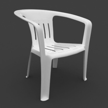 sedia di plastica architettura cafe camp la coboide arredamento mobili giardino famiglia modello all'aperto pic-nic piscina mare sole 3d print model - Mito3D