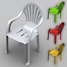 Kunststoff-Stuhl Stuhl zeitgenössisch Standard dereli Essen ensar Einrichtung Möbel live Modell modern monobloc Terrasse Kunststoff Veranda Raum scanline 3d print model - Mito3D