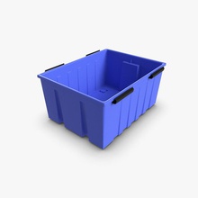 plastic crate locker box 1 bin color compartment container cutcat equipment game horizontal house lower model pack rack realtime storage transportation tub unity unreal 3d print model - Mito3D