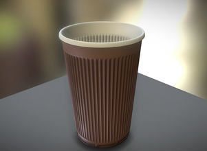 um copo de plástico alta-poli versão high-poly bebida o café chá alimentos blender 3dhaupt lebensmittel ushqime 3d print model - Mito3D