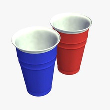 plastic cup v2 cups kitchen items printable lowpoly 3d print model - Mito3D