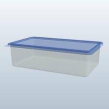 plastic food storage large shallow rectangle v1 containers printable lowpoly 3d print model - Mito3D