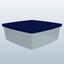 plastic food storage v1 medium containers printable lowpoly 3d print model - Mito3D